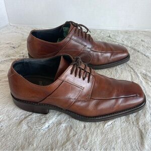 Baco Bucci Men's Brown Leather Dress Shoes Size 10.5 Made In Italy